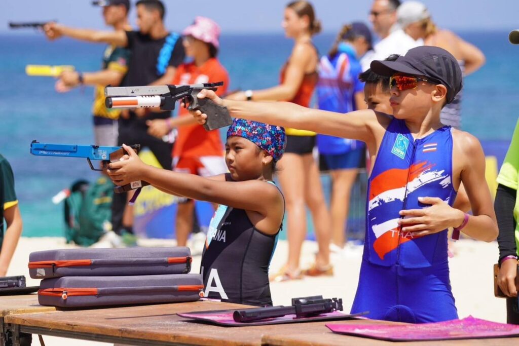 ภาพบรรยากาศการแข่งขัน UIPM 2023 Biathle/Trithle World Championships Nusa Dua Beach – Bali Indonesia วันที่ 3 พ.ย. 2566
