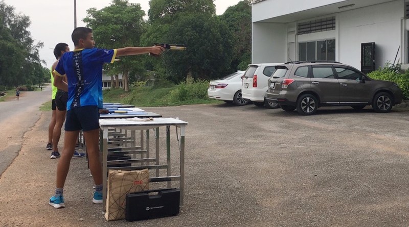 ๒๒ พ.ค.๖๒ นักกีฬาปัญจกีฬาฝึกซ้อม Raser Run ณ สนามฟันดาบ สมาคมกีฬาปัญจกีฬาแห่งประเทศไทย ส่วนแยกสัตหีบ