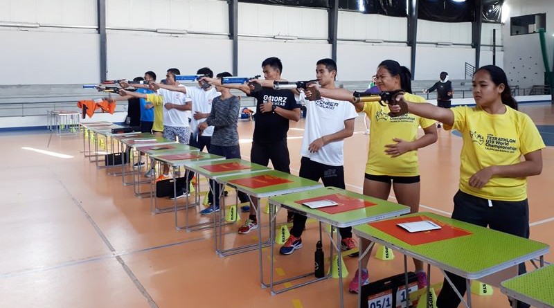คณะนักกีฬาทีมชาติไทย ซ้อมวิ่งทางไกล ซ้อมฟันดาบ ซ้อมยิงปืน Laser-Gun ๔ เม.ย.๖๑
